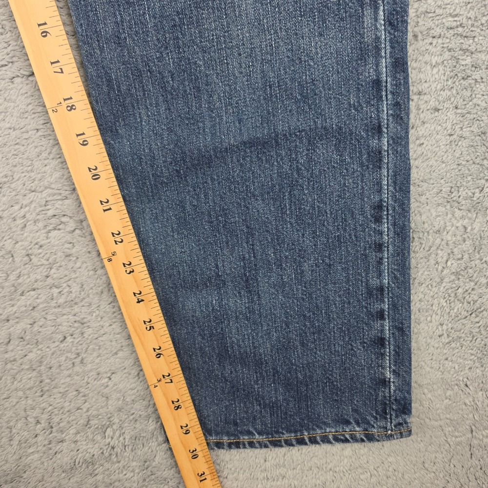 Polo Ralph Lauren 867 Jeans Mens 36x30 Blue Classic Fit Straight Leg Distressed - Picture 11 of 13